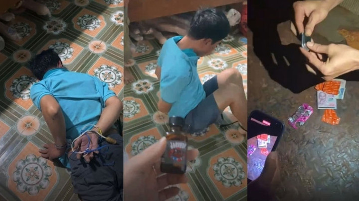 Ông Duy bị người dân bắt trói vì nghi có quan hệ đồng tính với nam sinh 16 tuổi. (Ảnh: Đ.C)