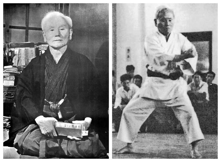 2.Gichin Funakoshi (sinh ngày 10/11/1868 – mất 26/4/1957) là cha đẻ của karate. Ông là một trong những bậc thầy karate Okinawa, đã giới thiệu môn võ này đến Nhật Bản vào năm 1922. Funakoshi đã sáng lập ra Shotokan, một trong hai trường phái karate nổi tiếng nhất thế giới cùng với Kyokushin. Masutatsu Oyama (Choi Bae-dal), người sáng lập Kyokushin, cũng đáng được nhắc đến. Thực tế, Masutatsu Oyama là một học trò của Funakoshi. Đáng chú ý, Funakoshi đã đổi tên môn võ này từ “đường thủ” sang “không thủ” để karate phát triển và lan rộng hơn nữa. Sau này, tên của môn võ được thêm từ “đạo” vào phía sau để trở thành “không thủ đạo” (karatedo). Theo Mixed Martial Arts, karate đã phân chia thành vô số hướng khác nhau trong nhiều năm qua, tuy nhiên Gichin Funakoshi là người đã mang môn võ này đến với thế giới. Đó là lý do tại sao ông là người có ảnh hưởng thứ 2 trong thế giới võ thuật trong 100 năm qua.