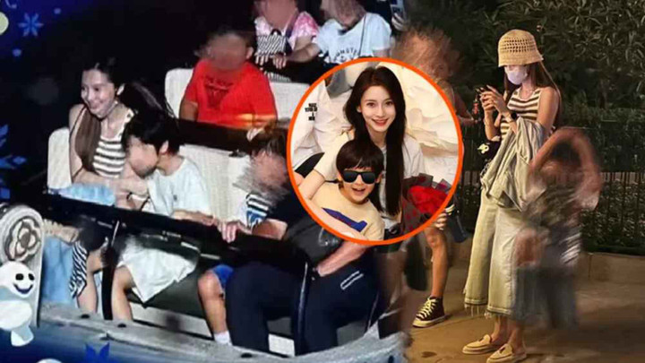 Angelababy dẫn con trai đi chơi ở Disneyland Hong Kong.