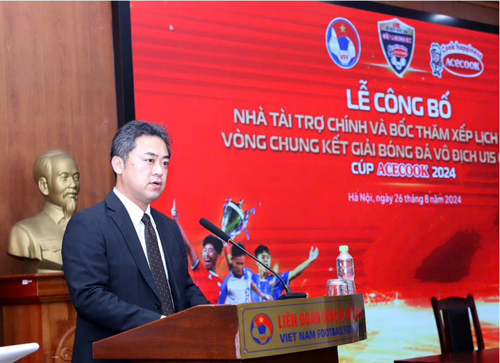 Ông Kajiwara Shinsuke - Phó Giám đốc Khối Marketing của Acecook Việt Nam - phát biểu.