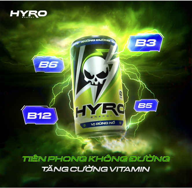 Nước tăng lực HYRO chính thức ra mắt thị trường.