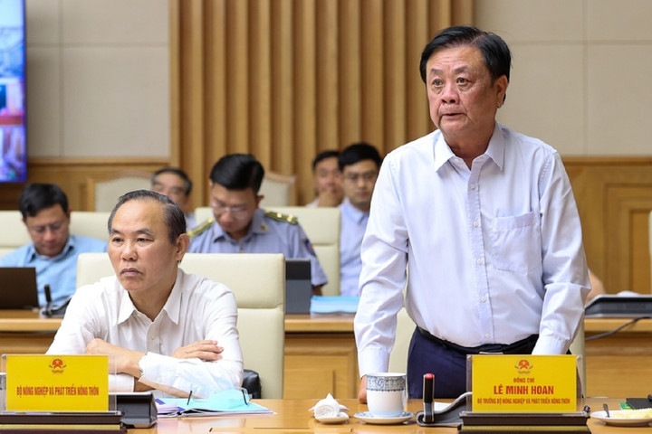 Bộ trưởng Bộ Nông nghiệp và Phát triển nông thôn Lê Minh Hoan phát biểu tại Hội nghị. (Ảnh: VGP/Nhật Bắc)