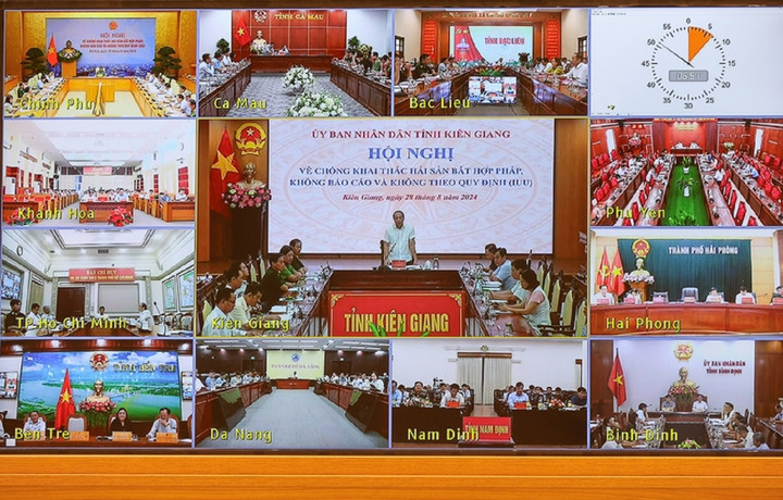 Đại diện các tỉnh báo cáo tại hội nghị. (Ảnh: VGP/Nhật Bắc)