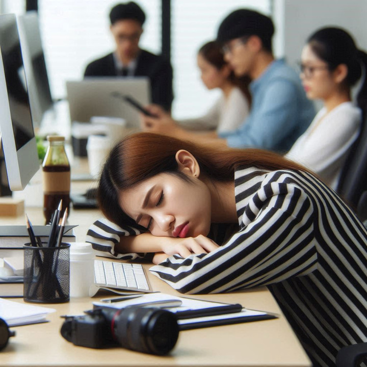 Tôi luôn mệt mỏi và thèm nghỉ ngơi do công việc quá bận rộn. (Ảnh minh họa: AI)