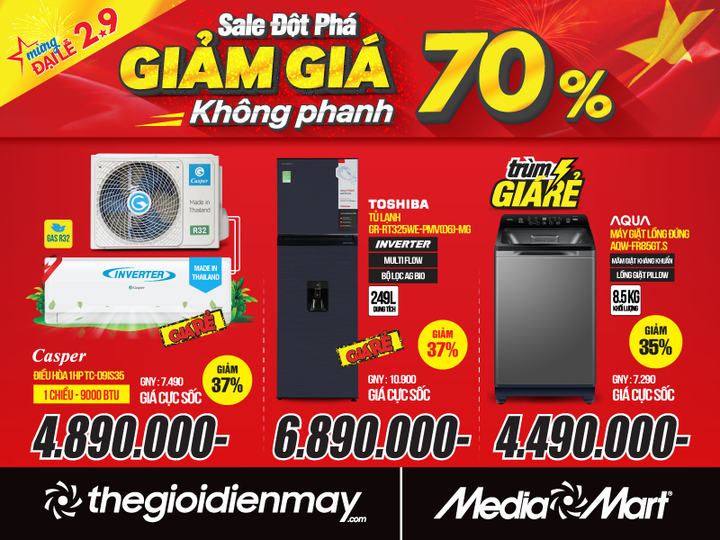 Siêu thị điện máy đồng loạt giảm giá tới 70% dịp Quốc khánh 2/9 - 3