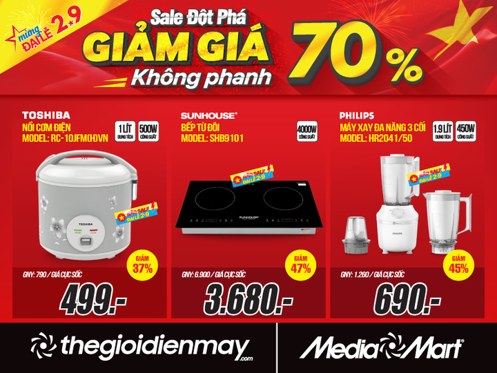 Siêu thị điện máy đồng loạt giảm giá tới 70% dịp Quốc khánh 2/9 - 4