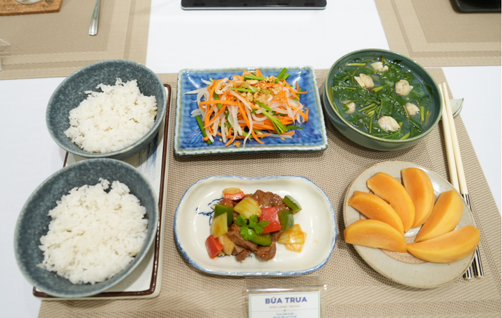 Những thực đơn cân bằng dinh dưỡng được Ajinomoto cung cấp thông qua các dự án.