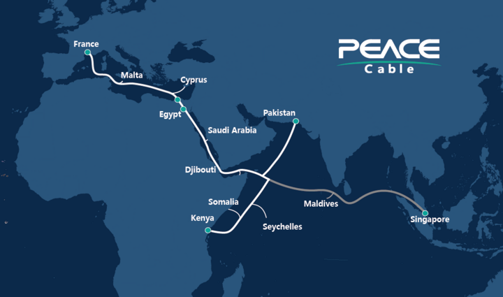 Tuyến Cáp Hòa Bình do HNM lắp đặt. (Ảnh: Submarine Networks)