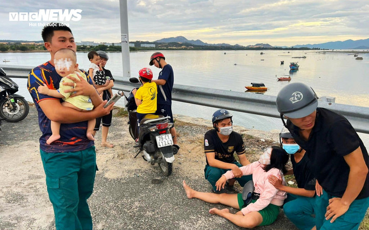 Hiện trường nơi người phụ nữ có ý định ôm con nhảy cầu.