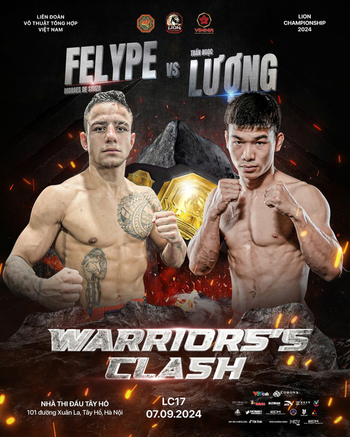 Trần Ngọc Lượng sẽ so tài với đối thủ người Brazil trong trận đấu đặc biệt của LION Championship diễn ra ngày 7/9 tại Hà Nội.