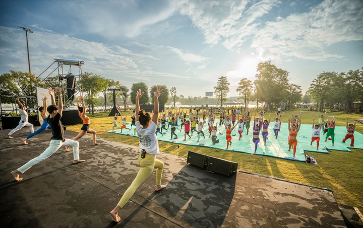 Luyện tập giữa thiên nhiên.