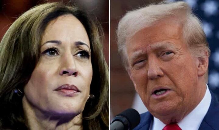 Bà Kamala Harris và ông Donald Trump.