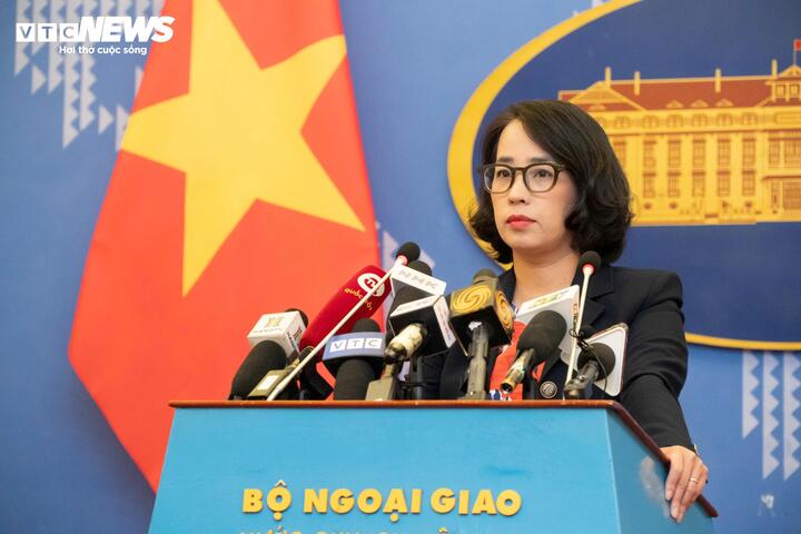 Người phát ngôn Bộ Ngoại giao Phạm Thu Hằng. (Ảnh: Thạch Anh)