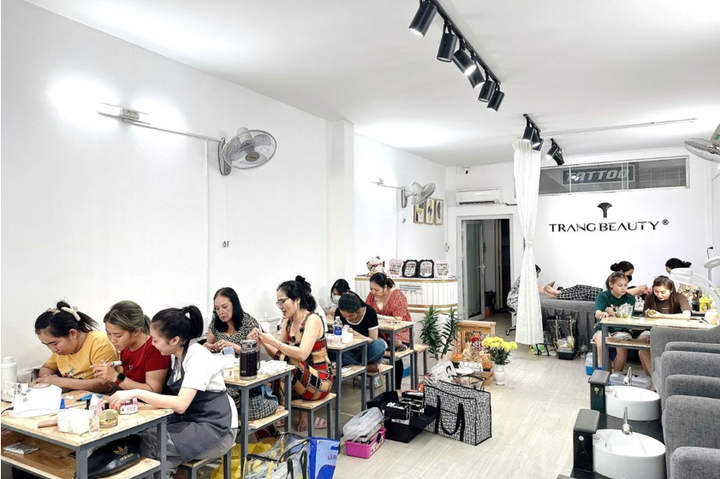 Môi trường học tập chuyên nghiệp tại Trang Beauty Salon.