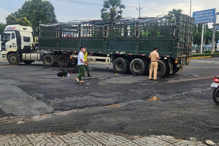 Hiện trường vụ tai nạn.