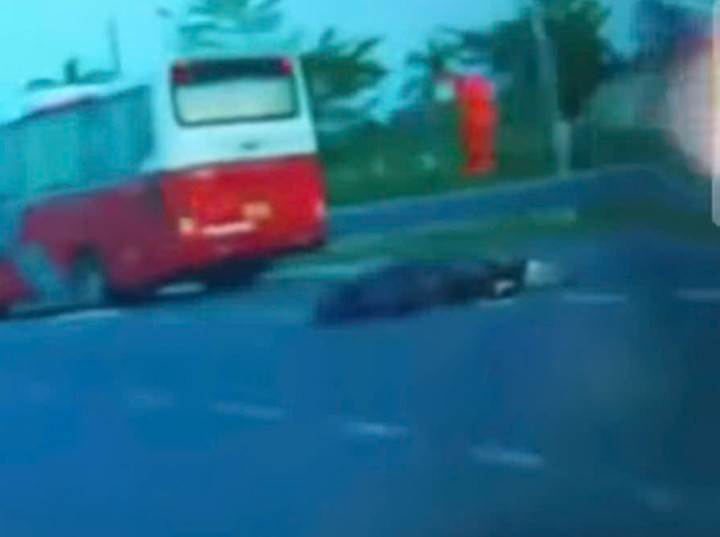 Hiện trường vụ tai nạn giao thông.