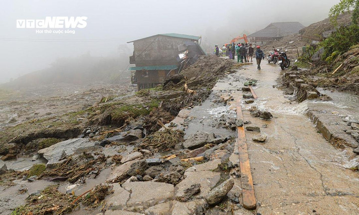 Mưa lớn, lũ và sạt lở đang xảy ra nhiều nơi ở miền Bắc. (Ảnh: Viên Minh)