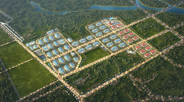 Phối cảnh cụm công nghiệp Tân Phú, Tiến Hưng 1.