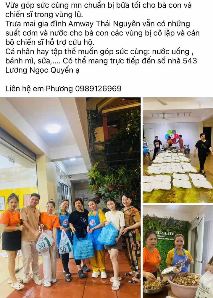 Người dân kêu gọi ủng hộ trên mạng và trực tiếp tham gia nấu cơm, tạo nên sức lan tỏa lớn. (Ảnh: Khánh Chung)