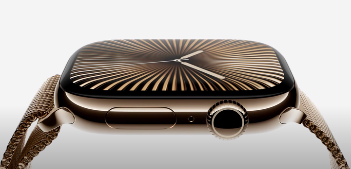 Màu vàng titan mới của Apple Watch series 10. (Ảnh chụp màn hình)