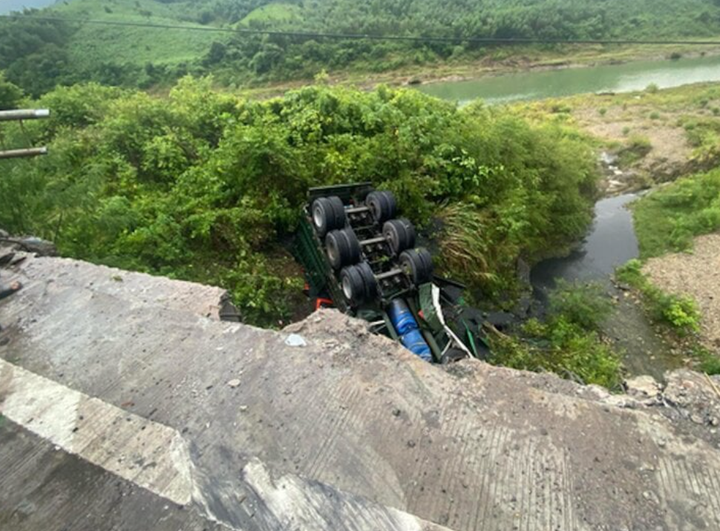 Hiện trường vụ tai nạn.