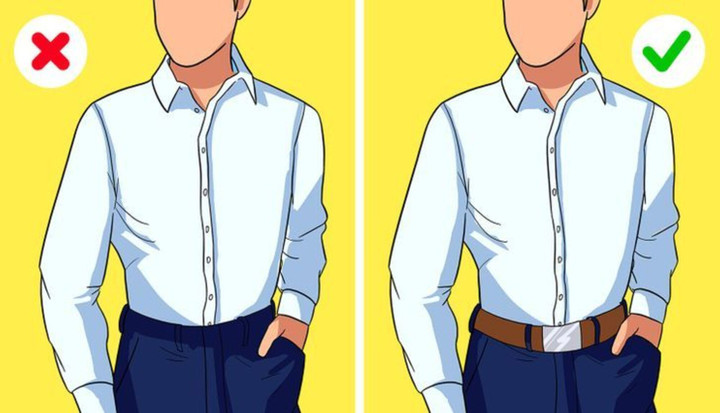 Để thể hiện sự chỉn chu và lịch sự, việc sử dụng thắt lưng khi sơ vin áo là điều nên làm.