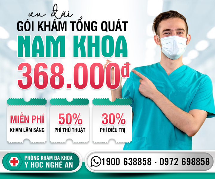 Gói khám nam khoa ưu đãi.