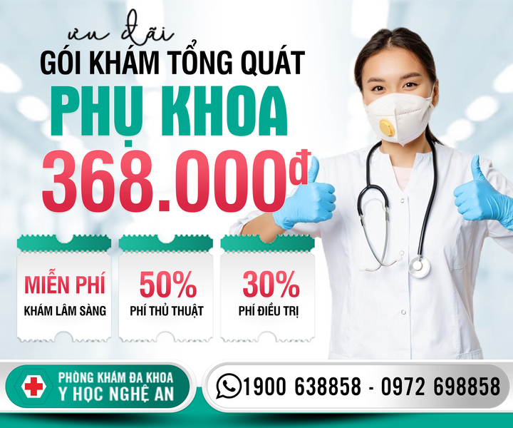 Gói khám phụ khoa ưu đãi.