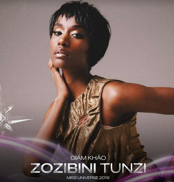 Zozibini Tunzi - Miss Universe 2019 làm giám khảo đêm chung kết.