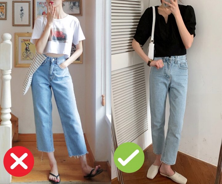 Độ dài quần jeans quyết định phong cách.