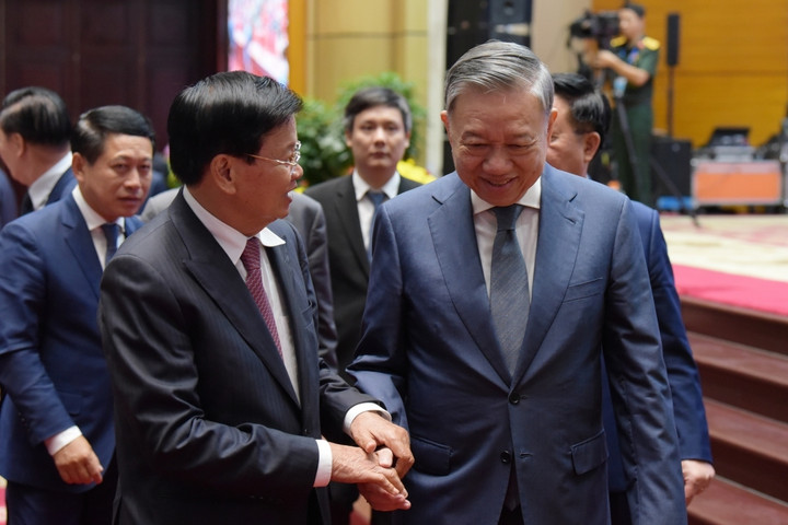 Tổng Bí thư, Chủ tịch nước Tô Lâm và Tổng Bí thư, Chủ tịch nước Lào Thongloun Sioulith.