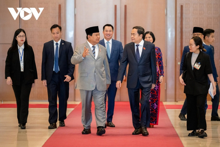 Chủ tịch Quốc hội Trần Thanh Mẫn tiếp Tổng thống đắc cử Indonesia Prabowo Subianto