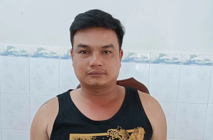 Nguyễn Hoài Phong tại cơ quan công an.