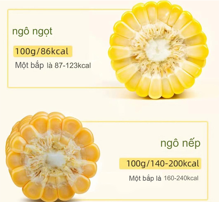 Ngô nếp cung cấp nhiều calo hơn ngô ngọt. (Ảnh: Smzdm)