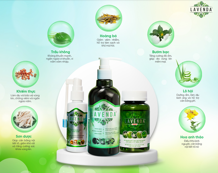 Thảo dược thiên nhiên trong bộ 3 Lavenda.