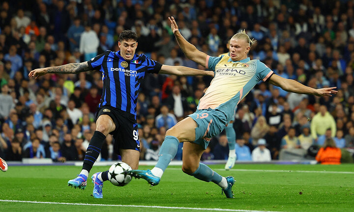 Haaland bị bắt chặt, Man City hòa Inter Milan