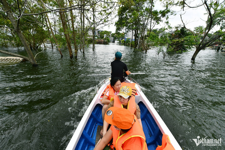 Nhìn khung cảnh này, một phụ nữ từ nơi khác tới đã thốt lên: "Sao giống sông nước miền Tây vậy!".