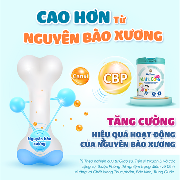 CBP đã được nghiên cứu và chứng minh giúp kích thích tăng chiều cao.