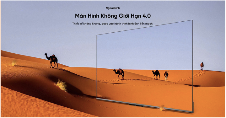Màn hình không giới hạn 4.0 với thiết kế không khung, bước vào hành trình hình ảnh liền mạch.