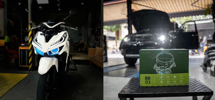 Phù hợp cả xe máy và ô tô.