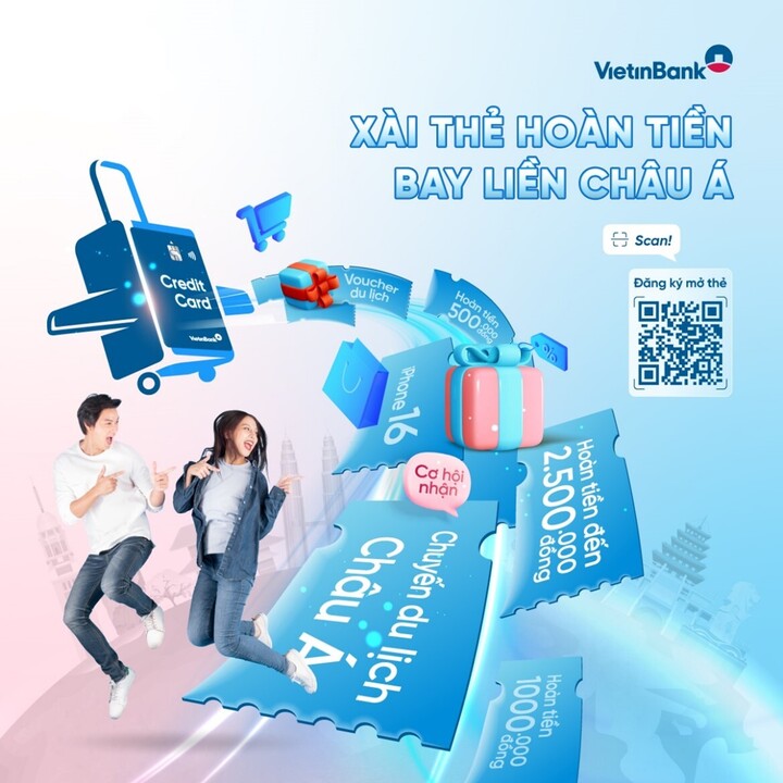 Hoàn tiền lên đến 2.500.000 VND cho chủ thẻ Tín dụng Quốc tế VietinBank - 1