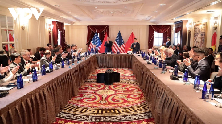 Toàn cảnh cuộc gặp. (Ảnh: VOV)