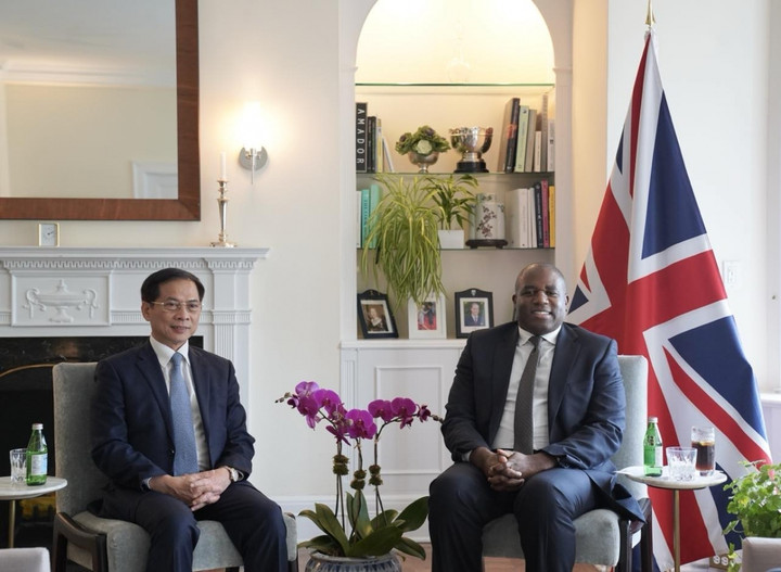 Phó Thủ tướng, Bộ trưởng Ngoại giao Bùi Thanh Sơn và Bộ trường Ngoại giao và Phát triển Liên hiệp Vương quốc Anh David Lammy