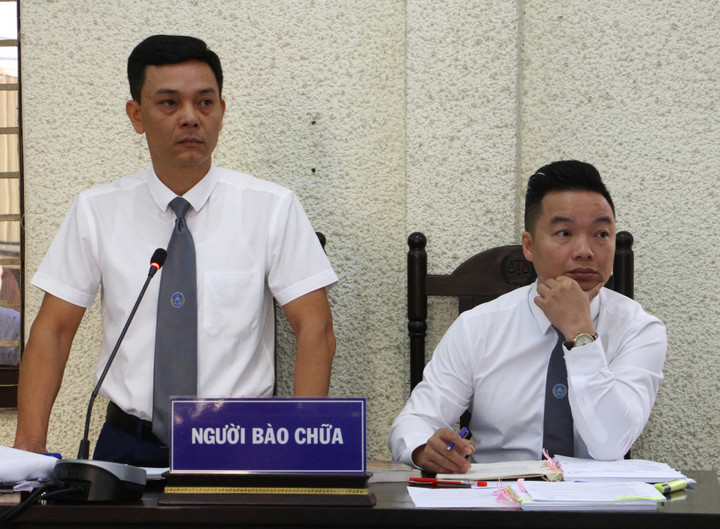 Luật sư Trịnh Văn Tuyến bào chưa cho bị cáo tại toà.