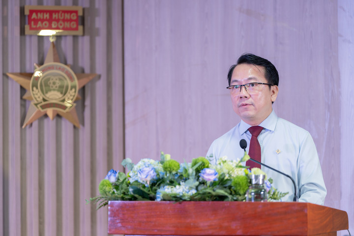 Ông Nguyễn Anh Đức – Tổng Giám đốc Saigon Co.op - phát biểu tại buổi lễ.