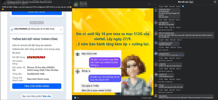 Trên các hội nhóm về iPhone, việc bán lại suất nhận máy sớm diễn ra vô cùng sôi động. (Ảnh chụp màn hình)