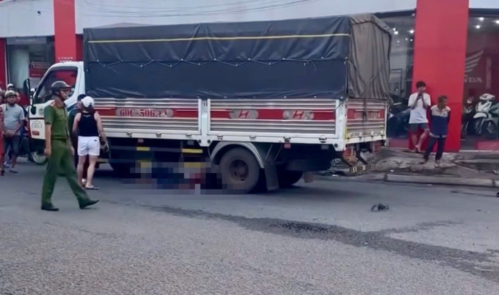 Hiện trường vụ tai nạn giao thông.