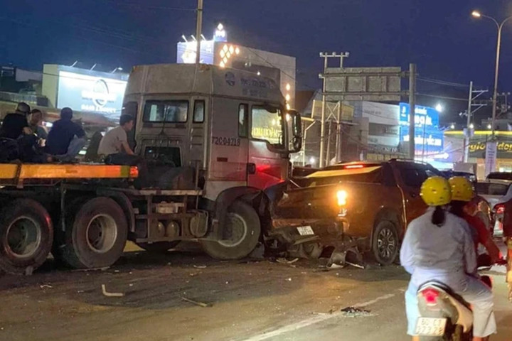 Hiện trường vụ tai nạn.