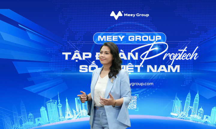 Bà Nguyễn Thúy Lan – Phó TGĐ Meey Group - chia sẻ về chiến lược phát triển sản phẩm công nghệ số của Meey Group.