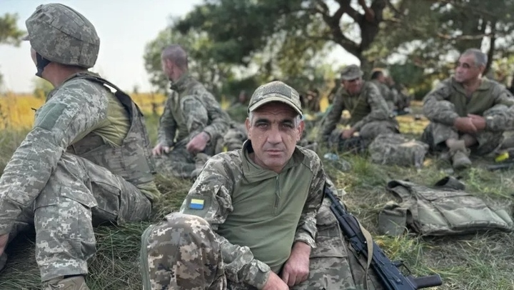 Địa điểm huấn luyện của quân đội Ukraine ở tỉnh miền bắc Chernihiv. (Ảnh: BBC)